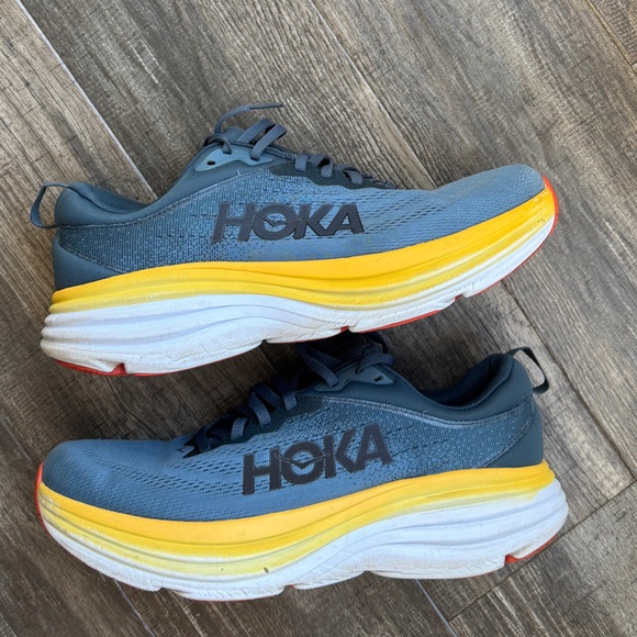 Other - Hoka one one gray yellow 10.5 running sneakers